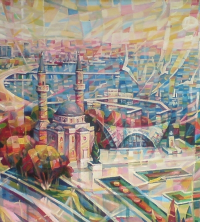 Bakı panoraması-Şəhidlər məscidi