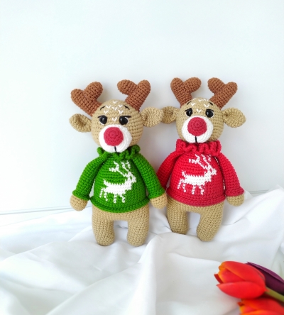 Toxunma Amigurumi Chrismas Maralı oyuncağı