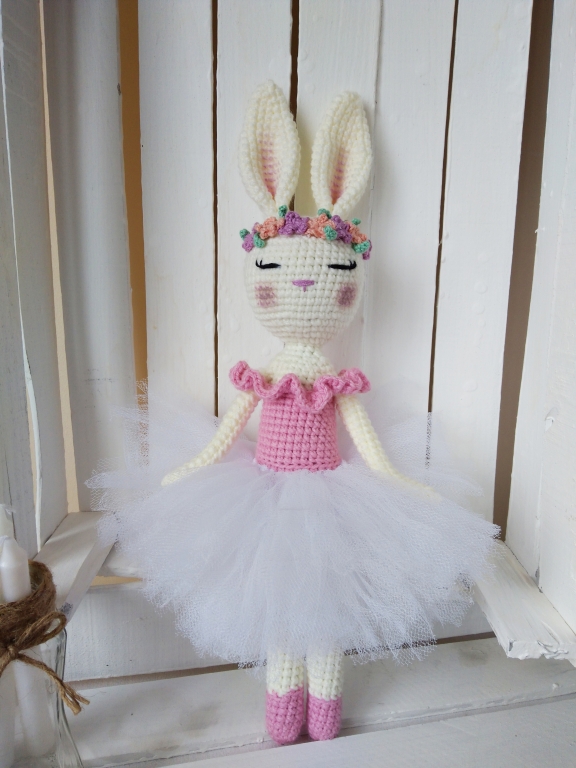 Toxunma Amigurumi Balerina Dovşan oyuncağı