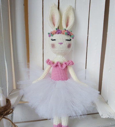 Toxunma Amigurumi Balerina Dovşan oyuncağı